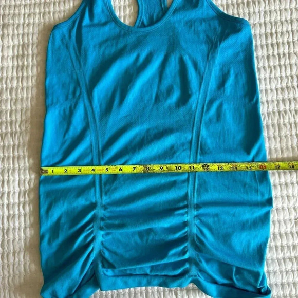 ATHLETA fast track activewear runched tank too blue size L - Picture 5 of 7